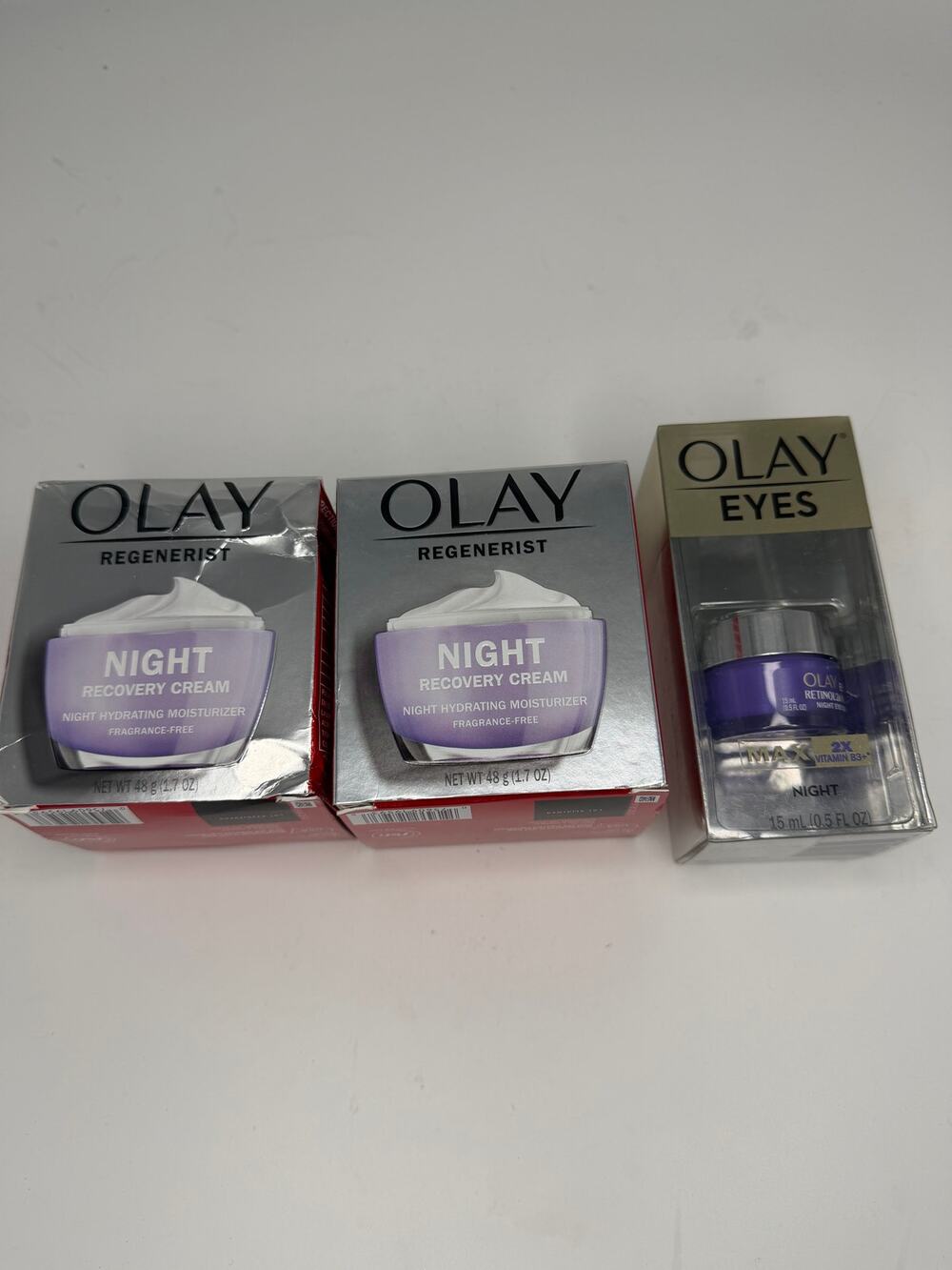 Olay Regenerist Night Recovery Cream 1.7 oz 2-Pack + Retinol 24 MAX Eye Cream
